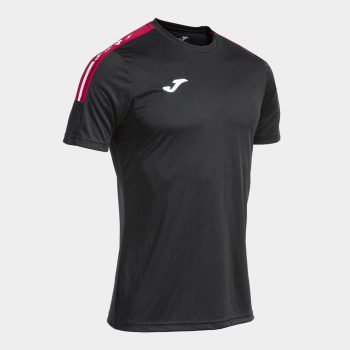Joma ECO ESSENTIAL SHORT SLEEVE T-SHIRT BLACK RED